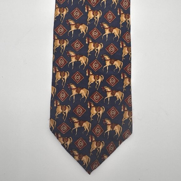 Efenzo Felini Other - Vintage Efenzo Felini Necktie 100% Silk Handmade Horse Roma Paris Kentucky Derby